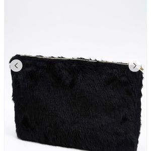 Oversized Faux Fur Clutch